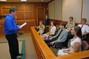 Teen court in while