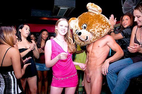 Male strip dancers bear