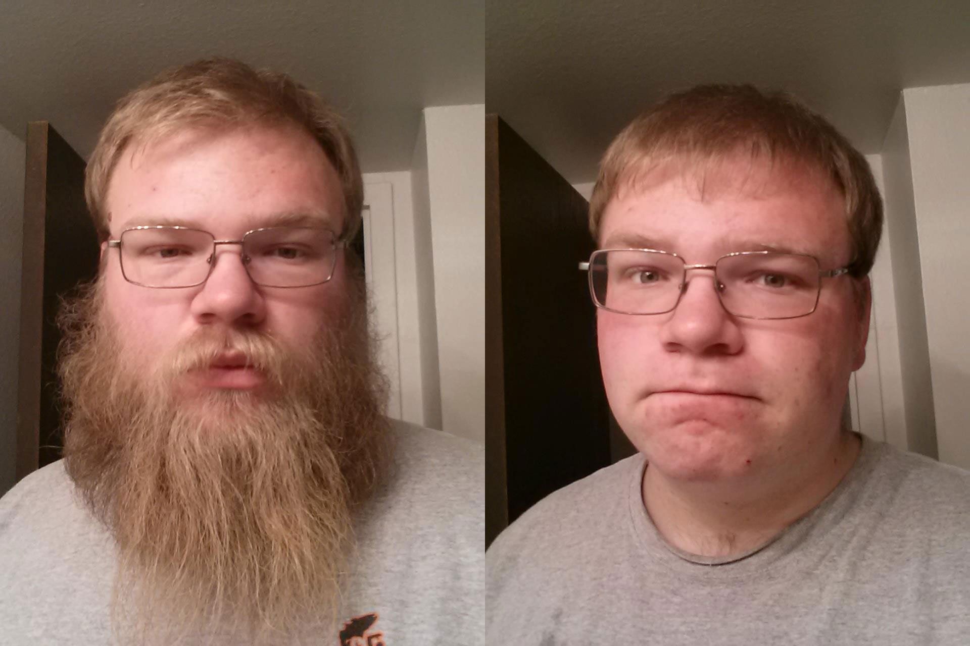 Before after shaved