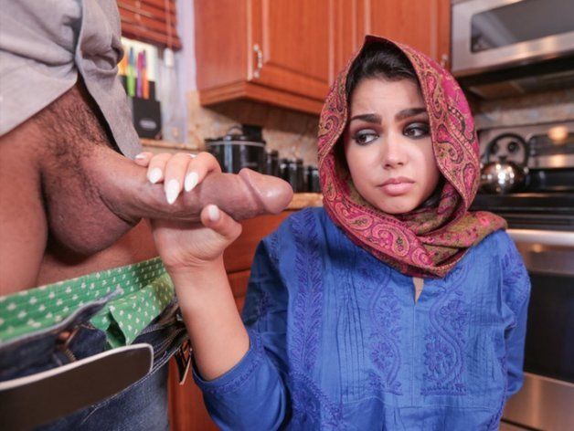 Hijabi girl Ada has to suck dick and obey. Big Tits video