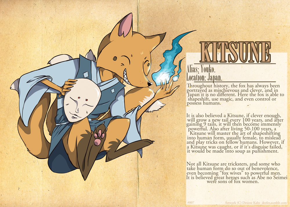 Asian mythology kitsune fox women