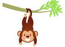 Candy C. reccomend Swinging monkey clipart