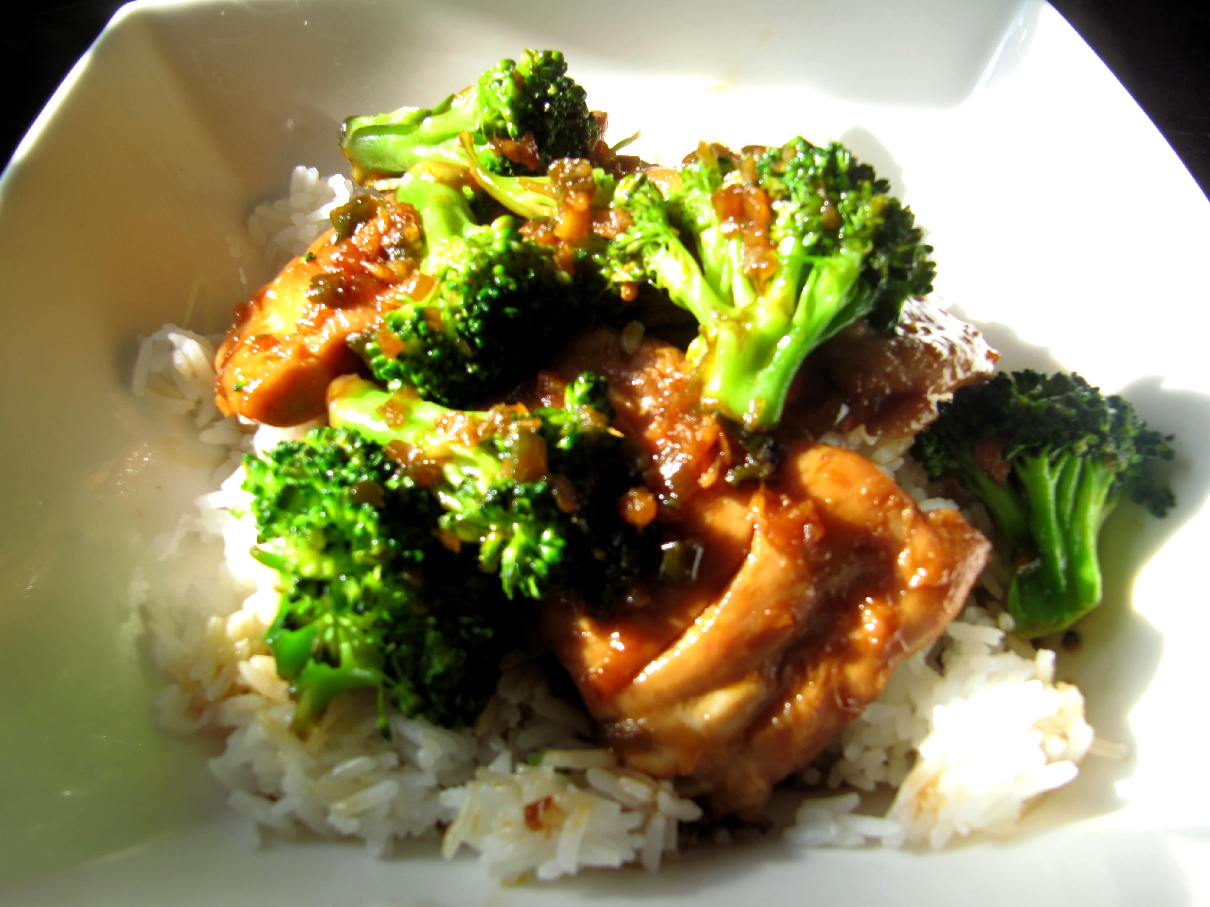 Asian chicken and brocolli
