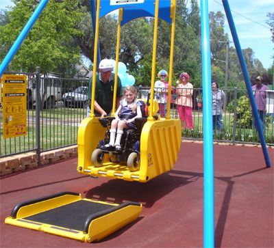 Handicapped swings for disabled adults