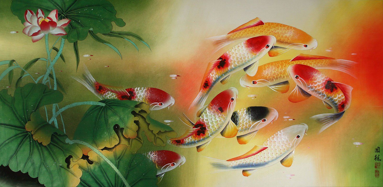 Tator T. reccomend Asian koi paintings