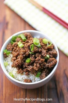 Boss reccomend Asian ground beef and rice