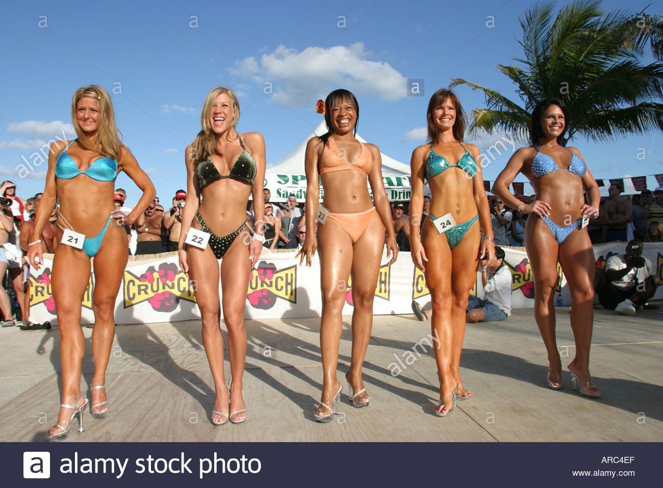 Beach bikini contest footage south 