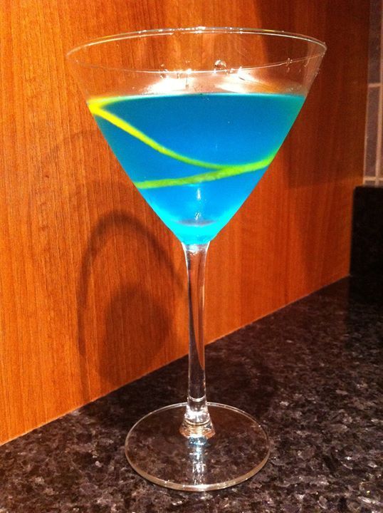 Blue bikini martini