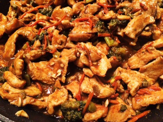 Asian chicken and brocolli