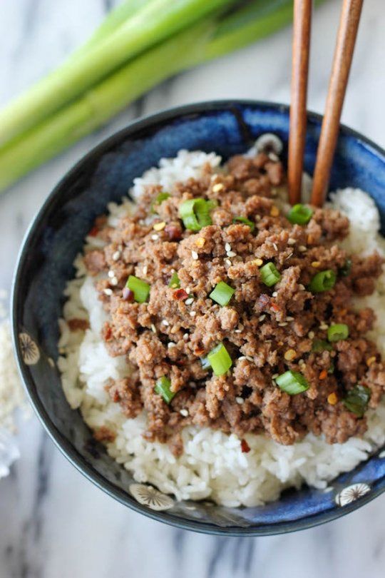 Asian ground beef and rice