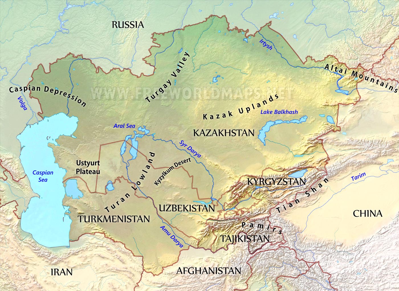 Asian mountain chains