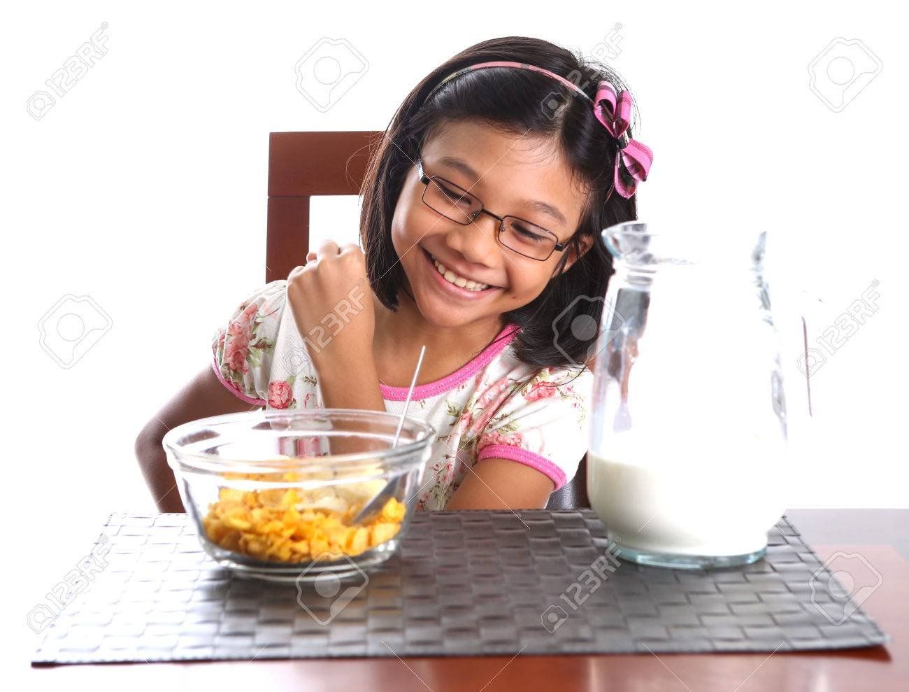 Asian version milk and cereal