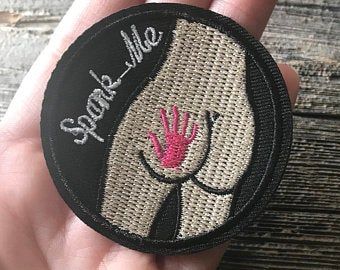 Iron on patches asshole dick