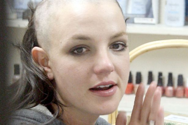 Britney head picture shaved spear tattoo