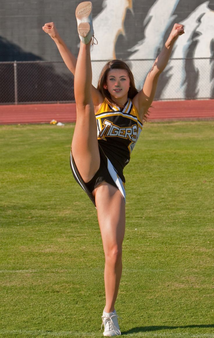 Wild K. reccomend Cheer leader kicks high shows pussy