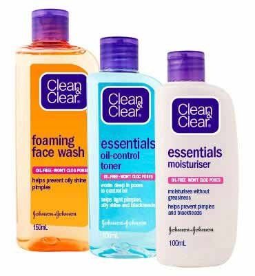 Clean and clear oil free foaming facial cleanser