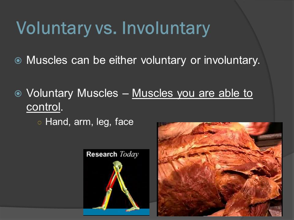 Facial muscles vs involuntary muscles