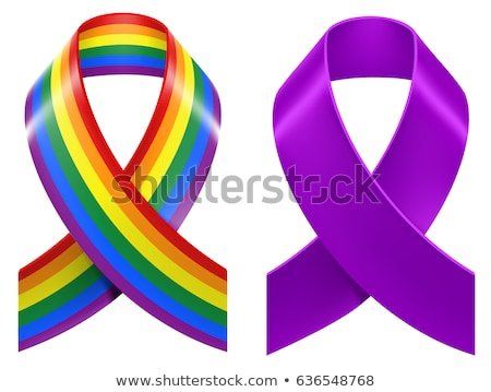 Gay and lesbian rainbow ribbons
