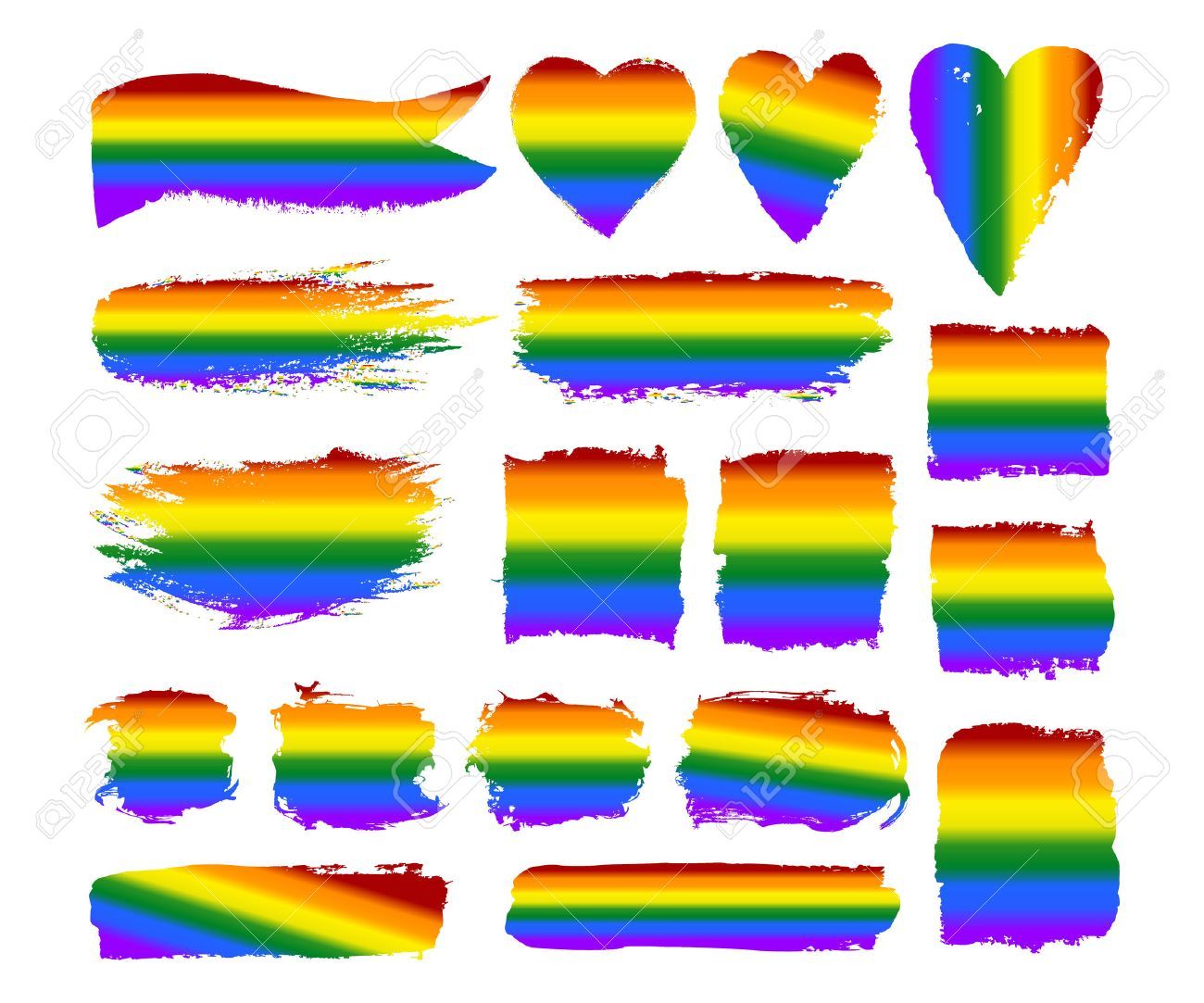 Gay and lesbian rainbow ribbons