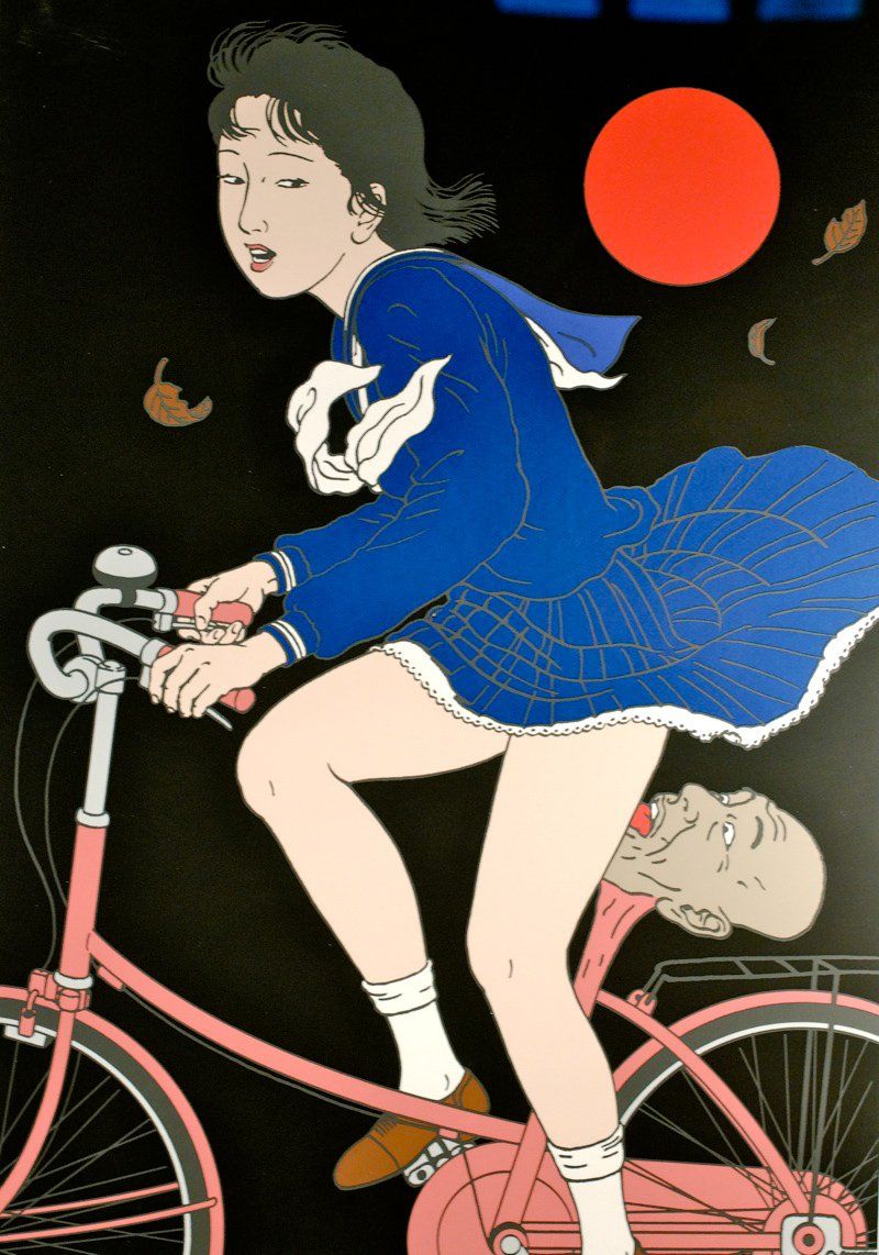 funny japanese dildo bike